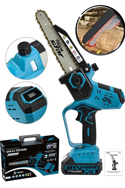 Newstar New Star Şarjlı Dal Budama Testeresi Göstergeli 8ınch Mavi