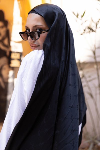Oxygen Scarfs Self Textured Viscose Silk Double Sided Summer Shawl