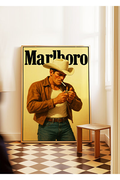 ARTHOUSECOLLECTIVE Marlboro Cowboy - Stil retro occidental - Poster fără cadru în dimensiuni de tablou