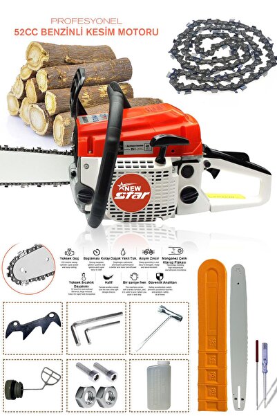 Newstar New Star Benzinli Ağaç Kesim Motoru Turuncu Beyaz