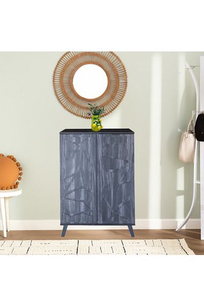 DEC22 Modern shoe rack, distinctive design, size 80 cm