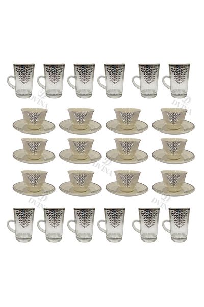DVINA 36-piece coffee cup and tea set with saucers