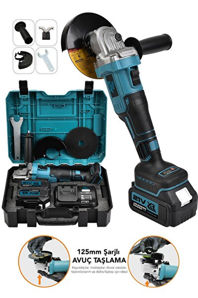 Newstar New Star 125mm akülü şarjlı taşlama mavi