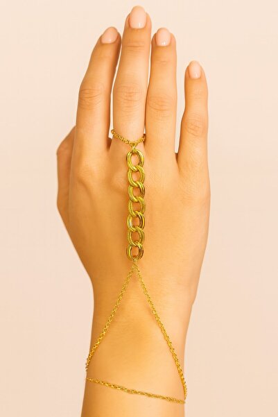 X-Lady Accessories Altın Renk Samanyolu Çelik Şahmeran - 3514