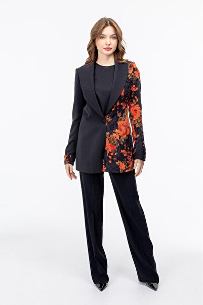 çınar özkan 5081 CEKETLİ TAKIM ÖNÜ DÜĞMELİ OVAL KRAVUZE YAKA YAN TARAFI ÇİÇEK...