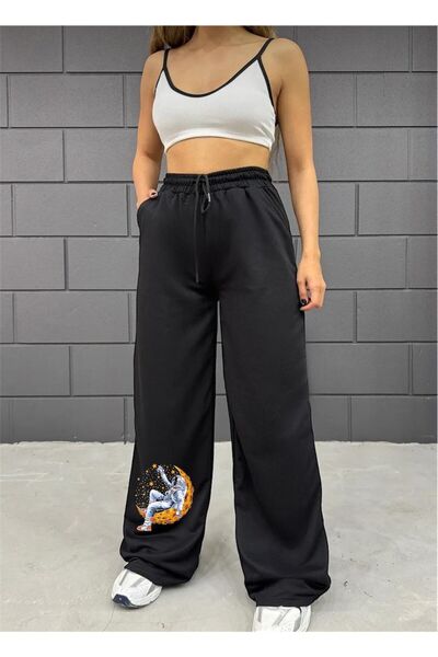 Le Vion Γυναικείο φαρδύ παντελόνι με χαλαρή εφαρμογή ASTRONOT Φούτερ LE VION