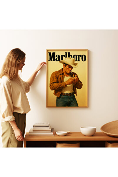 ARTHOUSECOLLECTIVE Marlboro Cowboy - Stil retro occidental - Poster fără cadru în dimensiuni de tablou
