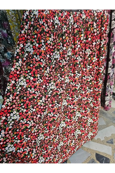 özlem giyim Kaliteli basma iki parça geniş viskon etek