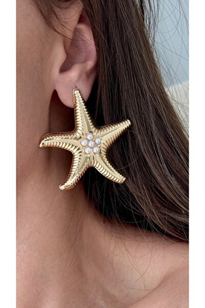 Vi store İncili Deniz Yıldızı Küpe