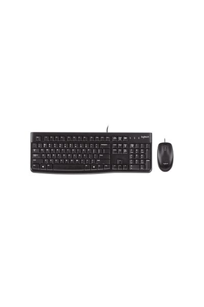 logitech لوحة مفاتيح وفأرة MK120 بتصميم عربي/إنجليزي - جرافيت