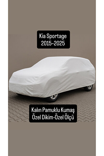 içel çadır Kia Sportage 2015–2025 Uyumlu Pamuklu Kumaş Araç Brandası – Doluya Karşı Koruma