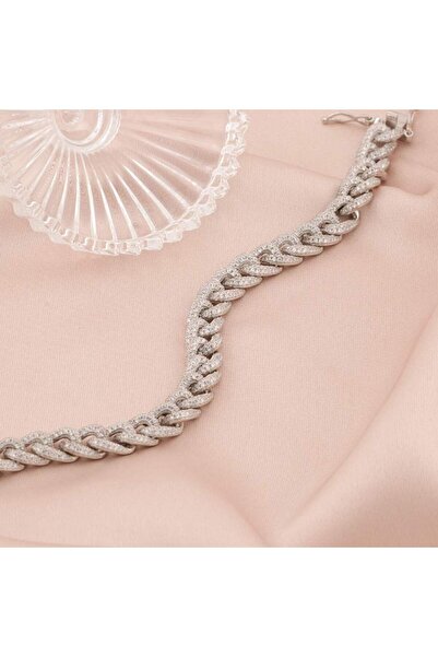 Bijuteria SORELLY Bratara Argint Cuban Link 10mm cu Zirconia