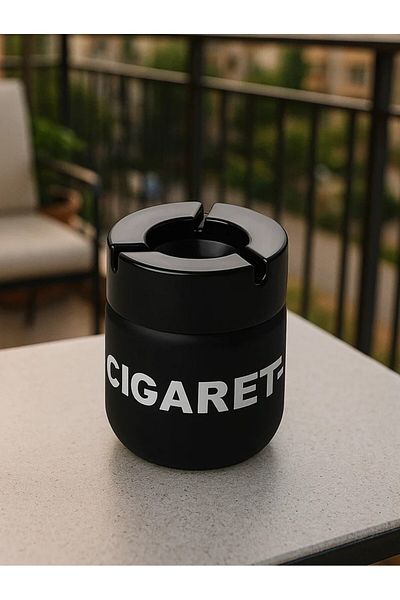 Leony Odorless Glass Chamber Fireproof Plastic Lid Home and Vehicle Ash Tray -425 Cc Ashtray