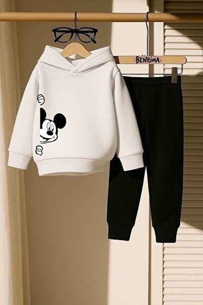 BENROMA ÇİZGİ FİLM KARAKTERİ BASKILI 3 İPLİK ÇOCUK EŞOFMAN TAKIMI
