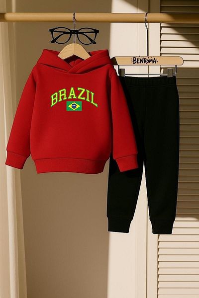 BENROMA SET DE PANTALONI DE ANTRENAMENT PENTRU COPII IMPRIMAT BRAZILIAN 3 FIRE