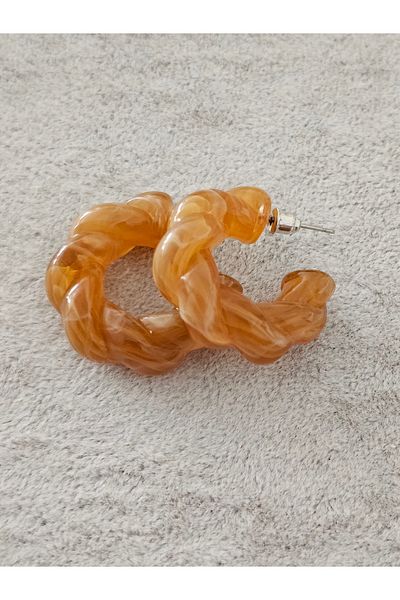 SiestaAccessories أقراط دائرية من الأكريليك