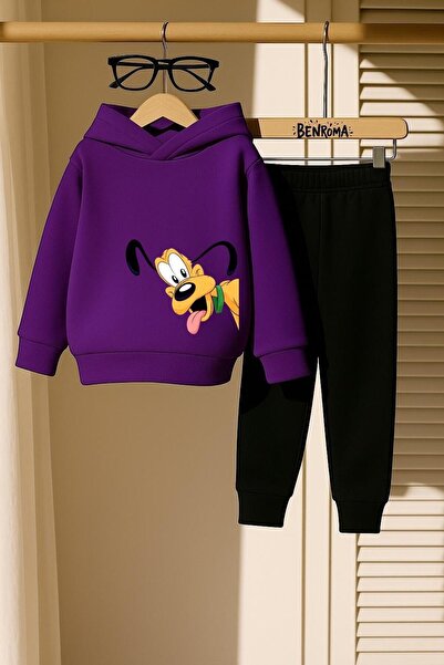 BENROMA SET DE PANTALONI DE ANTRENAMENT PENTRU COPIL YANDAN CU IMAGEN DE CĂPELĂ
