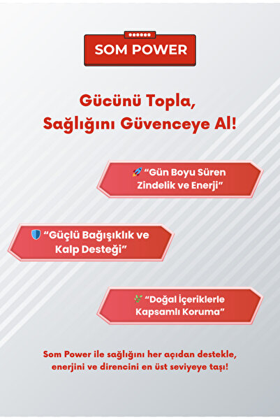 som ınternatıonal SOM POWER – Kalbini Koru, Bağışıklığını Güçlendir, Gününü Zinde Yaşa! – 1 Aylık Güçlü Destek