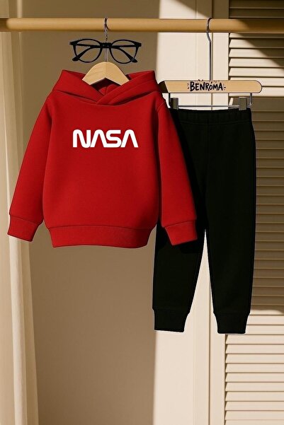 BENROMA NASA BASKILI 3 İPLİK ÇOCUK EŞOFMAN TAKIMI