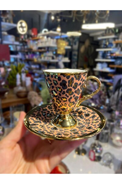 Kosova SOMON LEOPAR AYAKLI 6 KİŞİLİK TÜRK KAHVESİ FİNCANI