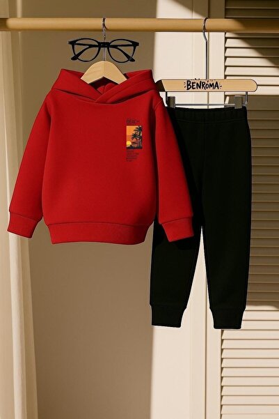 BENROMA KİDS SET DE PANTALONI DE TRANSPORT PENTRU COPII CU IMPRIMARE PE PLAJĂ