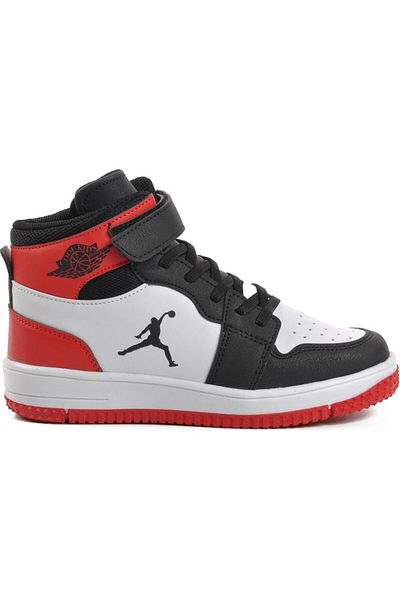 Cool 25C.Haykat White-Red High Top Velcro Orthopedic Sneaker Boys' Sports Shoes