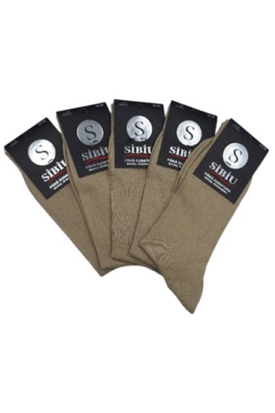 OEM Set 5 pairs of seamless men's cotton socks, Sibiu, 43-46, beige