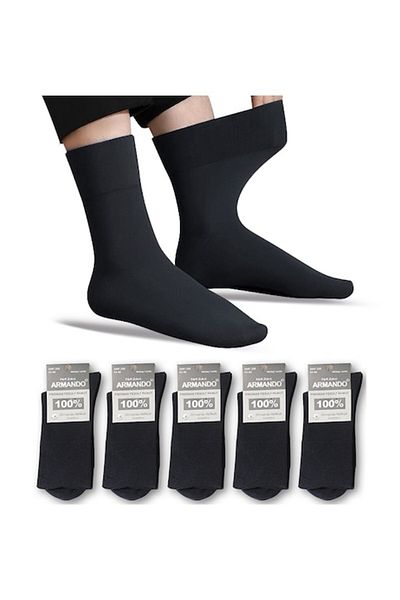 OEM Set 5 pairs of men's socks Armando, cotton, black, 39-42 EU