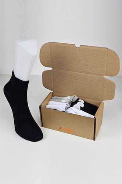 OEM Curie 10 pairs men's socks, seamless, cotton, above ankle, medium, size 40-46, Multicolor