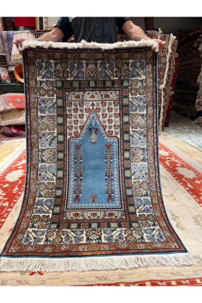 RD RAMAZAN DAĞ EL HALI SANATI El Dokuma Kayseri Seccade İpek Yün Karışımı Eba...