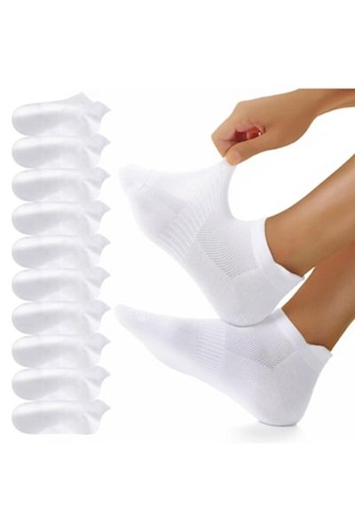 OEM Men's Socks OVERTANG, Set of 10 Pairs, Breathable Cotton, White, Size 35-38 EU