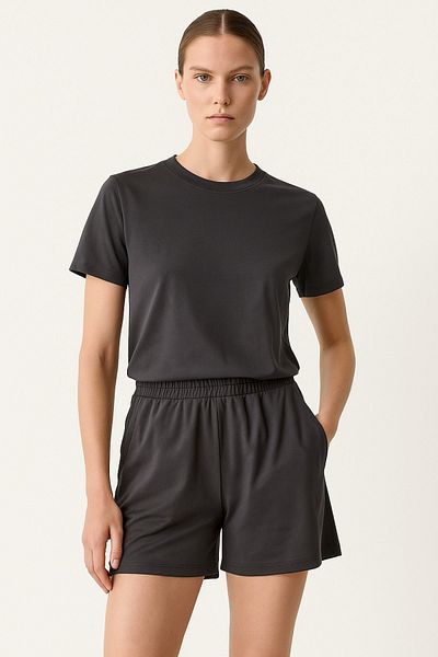 HAKKE Striped Shorts T-Shirt Set