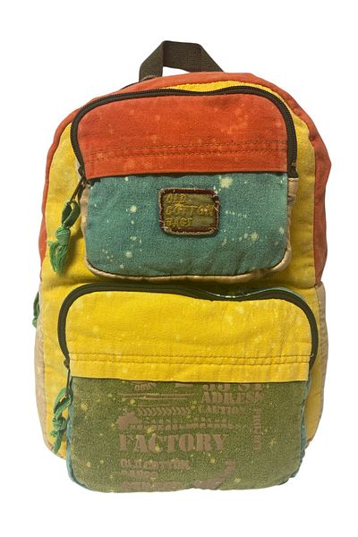 Old Cotton Quality Single Compartment Vintage Design Daily Backpack Travel School Travel Bag Jannie Bag 27 cm X 40 cm