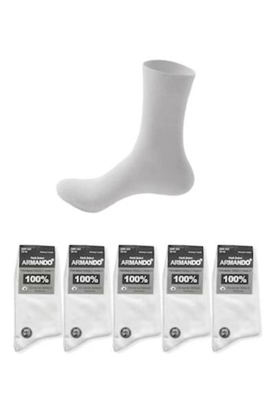 OEM Armando - Men's Socks, 5 pairs, medium, white, 43-46 EU