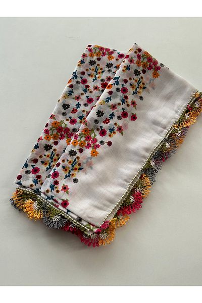 REYYAN Handcrafted Needle Embroidered Writing/Needlework/Needlework Bait/Handcrafted Cheesecloth/Head Cover