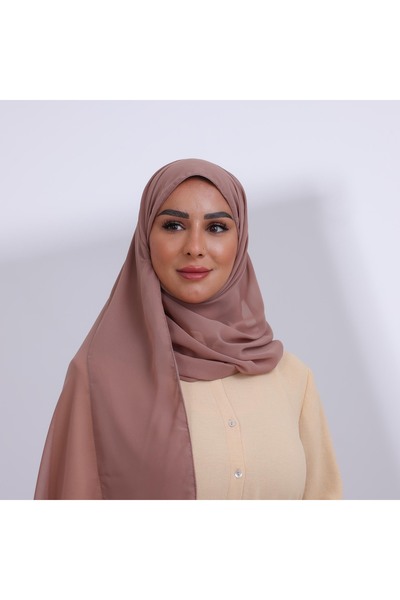 HIJAB VIP طرحة شيفون ربع مبطن من الامام