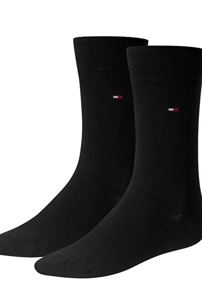 Tommy Hilfiger , Set of Long Socks with Embroidered Logo - 2 pairs, Black, 43-46