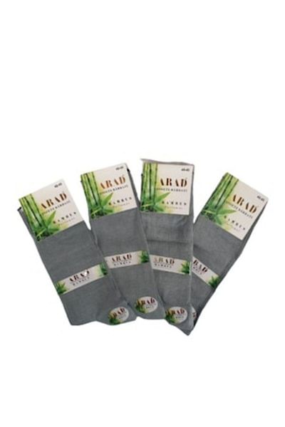 OEM Set 4 seamless socks, gray, 40-45, 100% bamboo