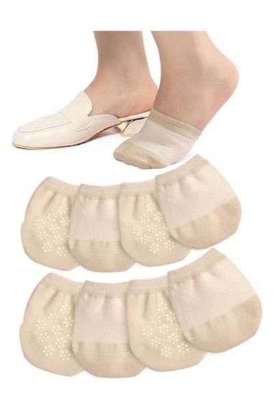 Ö12 Women's Socks, 8 Pair Set, Invisible Short, Anti-Slip Silicone