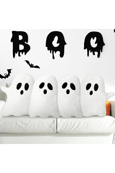 Generic Halloween Pillows, 4 Pcs Ghost Pillow, Halloween Decorative Throw Pil...