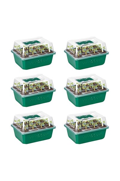 Generic مجموعة VIVOSUN من 6 صواني لزراعة البذور، مجموعة زراعة بذور مكونة من 7...