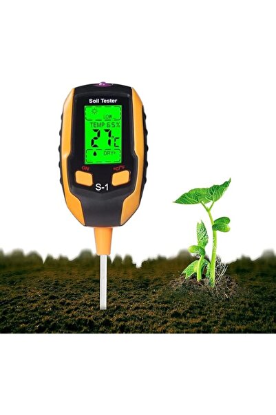 Generic جهاز قياس درجة حموضة التربة المُحسّن من أنججو، 4 في 1، جهاز اختبار رط...