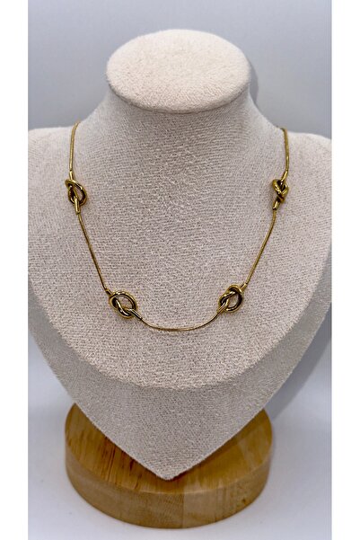 SK aksesuar عقد من الفولاذ بسلسلة مفصلة على شكل عقدة