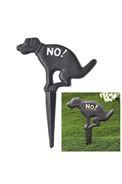 Generic لافتة بيج ثري "لا! جرو" للحديقة، لافتة "لا!"، لافتة حديدية مصبوبة على...