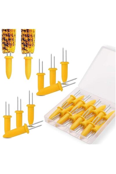 Generic 24Pcs Corn Holders, Stainless Steel Holder Twin Prong Sweetcorn On Th...