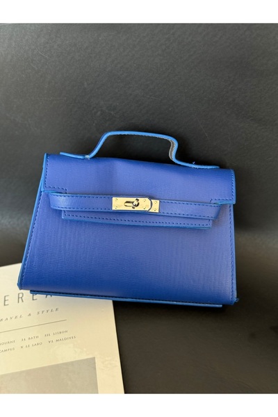 TABA BUTİK Women's Leather Bag with Lock Detail and Shoulder Strap