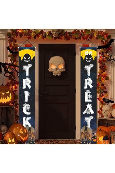 Generic ديكورات الهالوين الخارجية من Toworld، لافتات باب أمامي للشرفة، لافتة ...