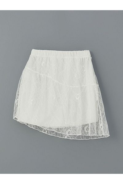 LC Waikiki Girl's Skirt with Elastic Waist and Lace Detail