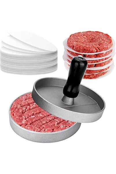 Generic Press Machine with 【100 Wax Disc Papers】 - Nonstick Aluminum Hamburge...