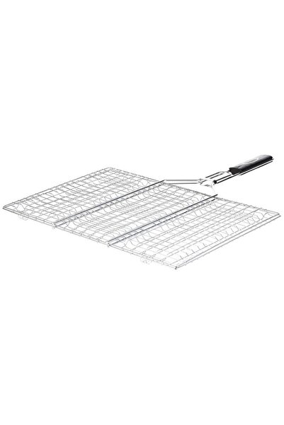 Generic GO2CAMPS BBQ Grill with Wooden Handle Large - [ 52 cm x 36 cm ] - BBQ...
